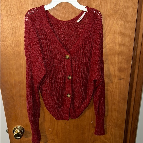 Women's Red Knit Sweater - Picture 1 of 1